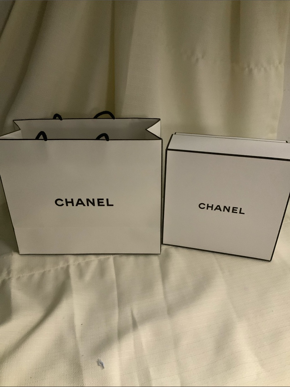 Chanel empty Gift Box with tissue and gift paper bag. NEW